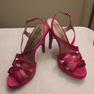 Audrey Brooke fushcia fabric sandals